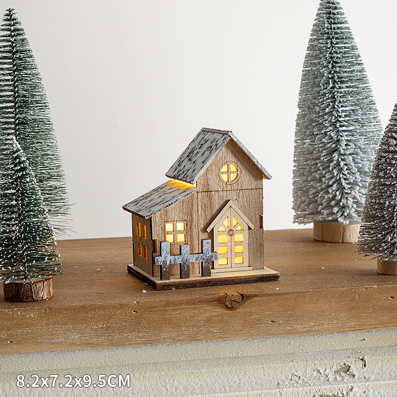 カイジン クリスマスオーナメント デコレーション 小屋型飾り LEDクリスマスハウス 卓上/ショーケース/クリスマスツリー用|undefined