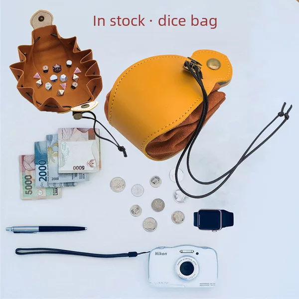 Spot Dungeons and Dragons Dice Bag Rope Drawstring Dice Coin Purse Storage Bag Rolling Tray Dice Tray
