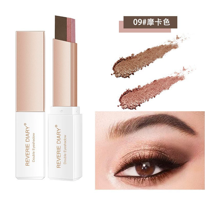 Makeup primer, two-color cosmetic eye shadow, no smudge
