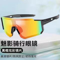 新款时尚登山眼镜骑行滑雪镜防风护目镜炫彩镜片防晒遮阳开车墨镜