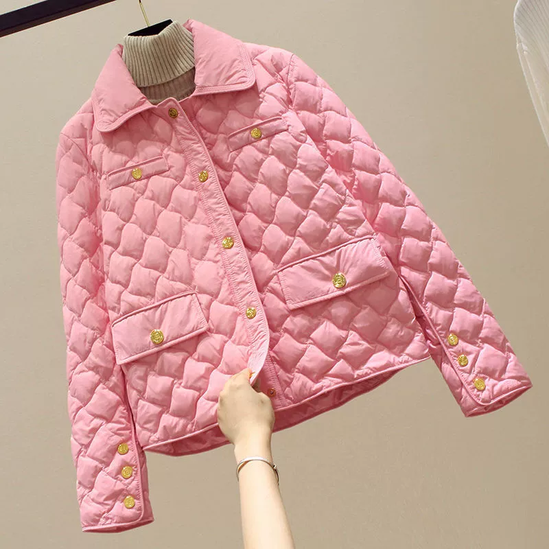 Демисезонная теплая куртка с пухом, стиль Chanel, плюс размер, для подростков
