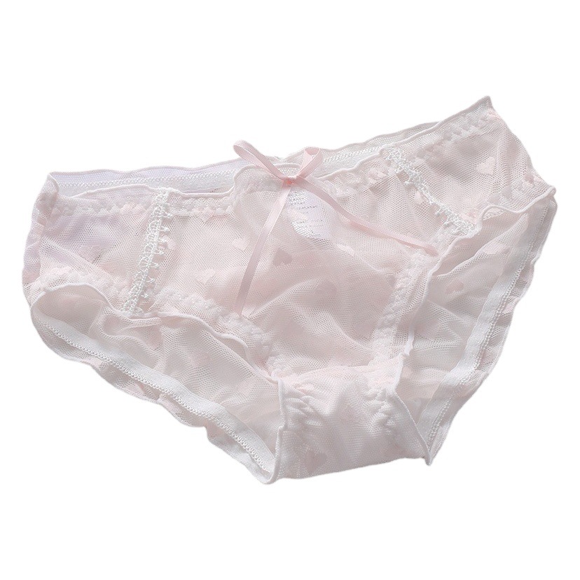 レディースパンツ純欲レディース夏ロマンチックラブラブレディースレース日系少女超薄メッシュ透視ショーツ三角
