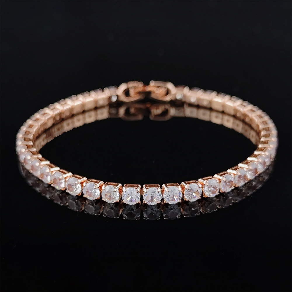 Hip Hop Tennis Armband Handstück Mehrfarbiges Zirkon Armband Damen Volldiamant Nicht verblassend S5787_voghion.com