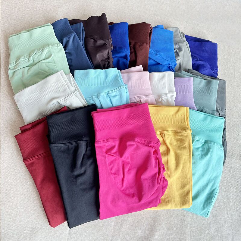 Cross-Border Hot-Selling Dfyne Same Style Three-Section Waist V-Waist Hip Lift Seamless Low-Waist 9-Point Pants Fitness Yoga Pants