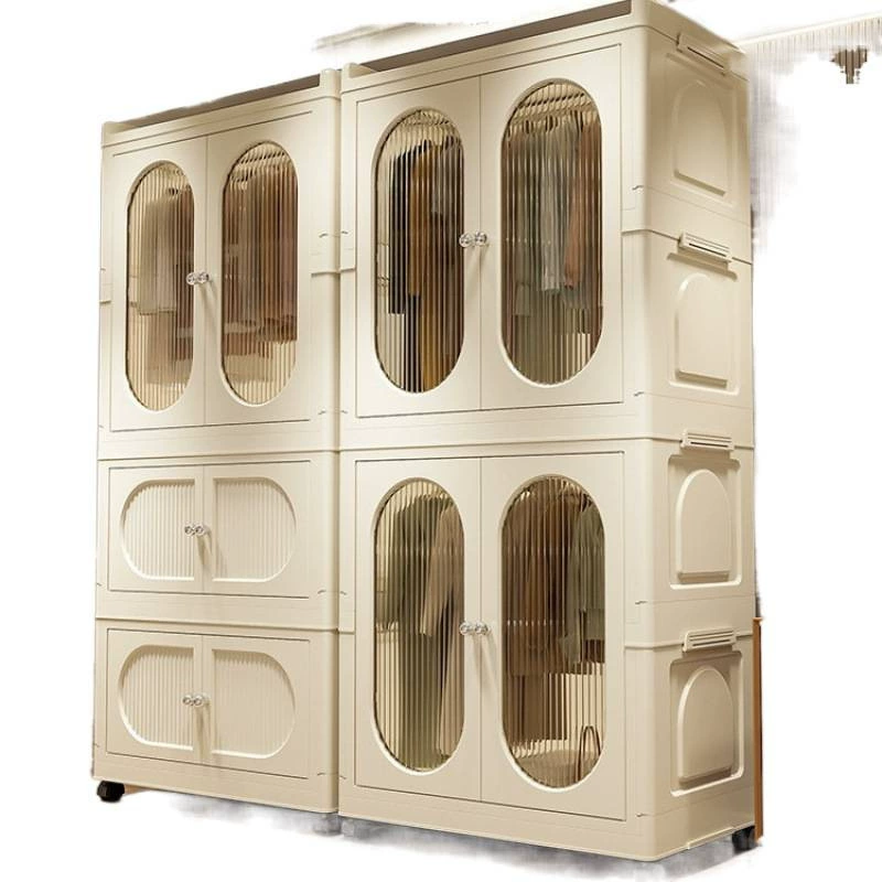 No-Install Modular Wardrobe Cabinet, Simple Children's Closet, 60/70 cm Width Options, Stackable
