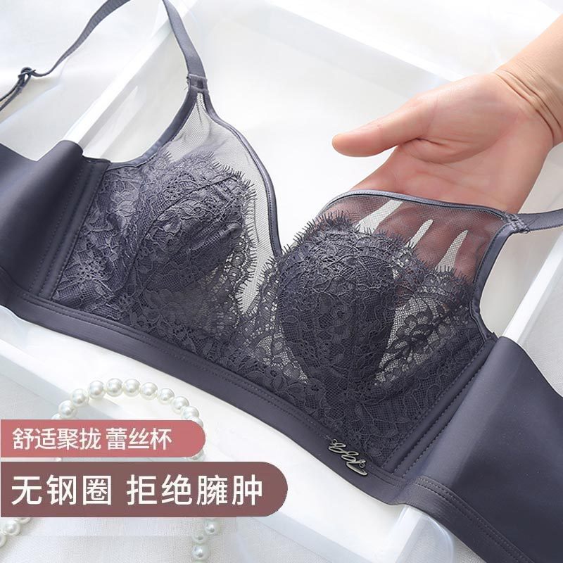 Diane Wenfen Bra Summer Thin Large Size Underwear for Women with Big Breasts, Push-Up to Hold Secondary Breasts and Prevent Sagging