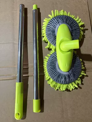 That Won'T Damage the Car, Long Handle | Car cleaning tools - green-double-ended-2-section-pole-non-retractable-86cm