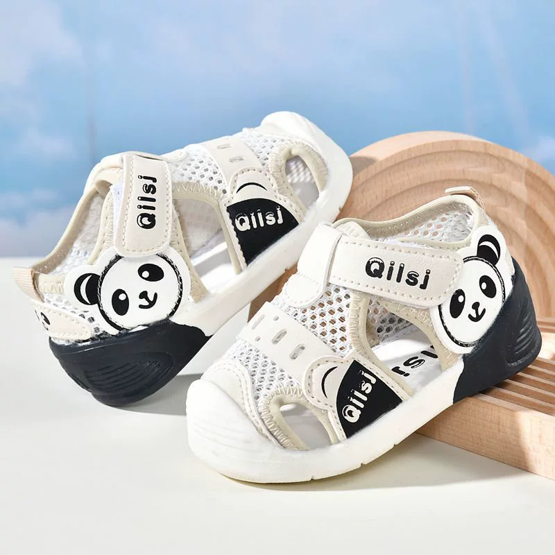 Новые летние сандалии для детей 0-3 лет, дышащая мягкая подошва, нескользящая обувь с сеткой, детская функциональная обувь, детская обувь для малышей, пляжная обувь