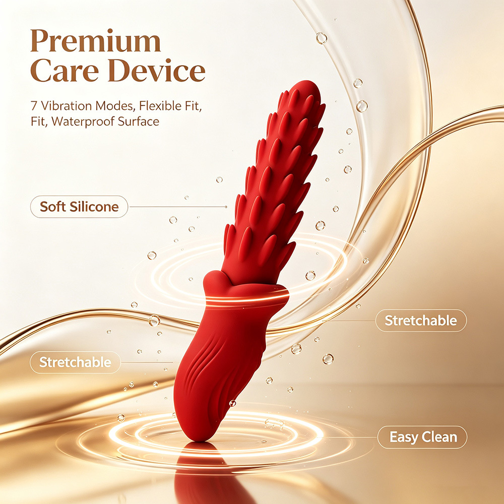 Liquid Silicone Vibrator with 7 Vibration Modes and USB-C Charging — detail image 1