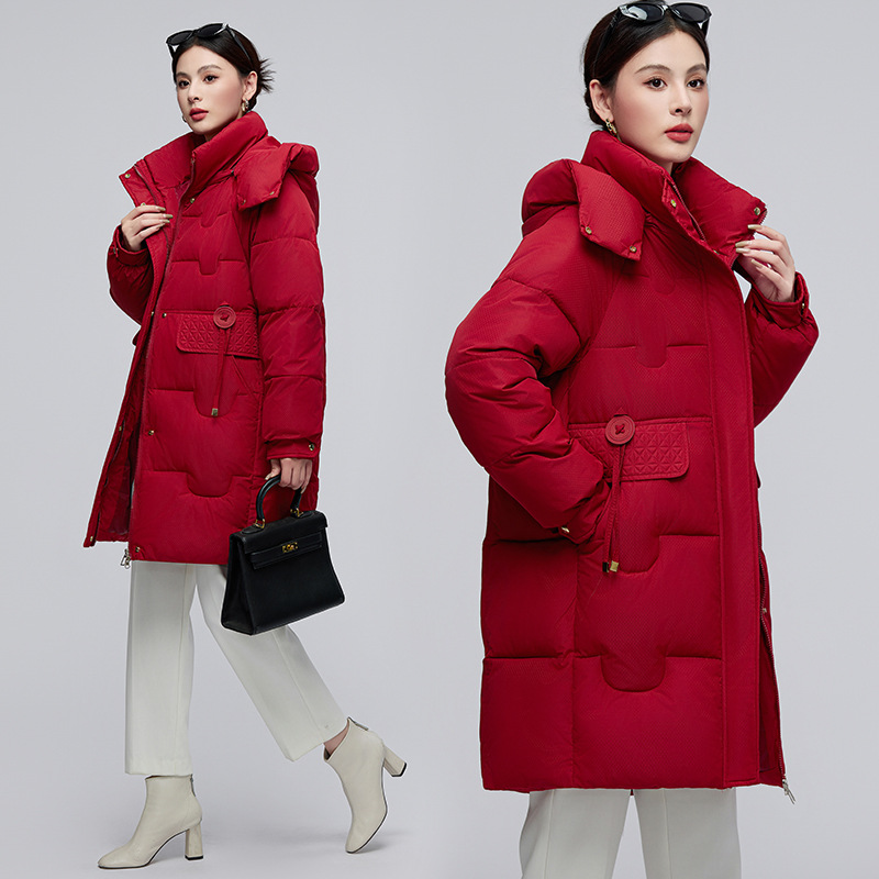 2025 nueva mujer ropa de algodón calentada de moda de invierno de moda suelta delgada chaqueta de algodón al por mayor de la moda image 7