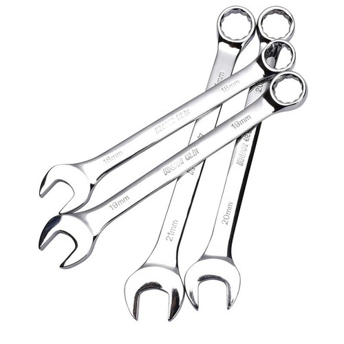 Wholesale Ruier dual-purpose wrench, plum blossom wrench, mirror chrome vanadium steel open end wrench set, plum blossom wrench