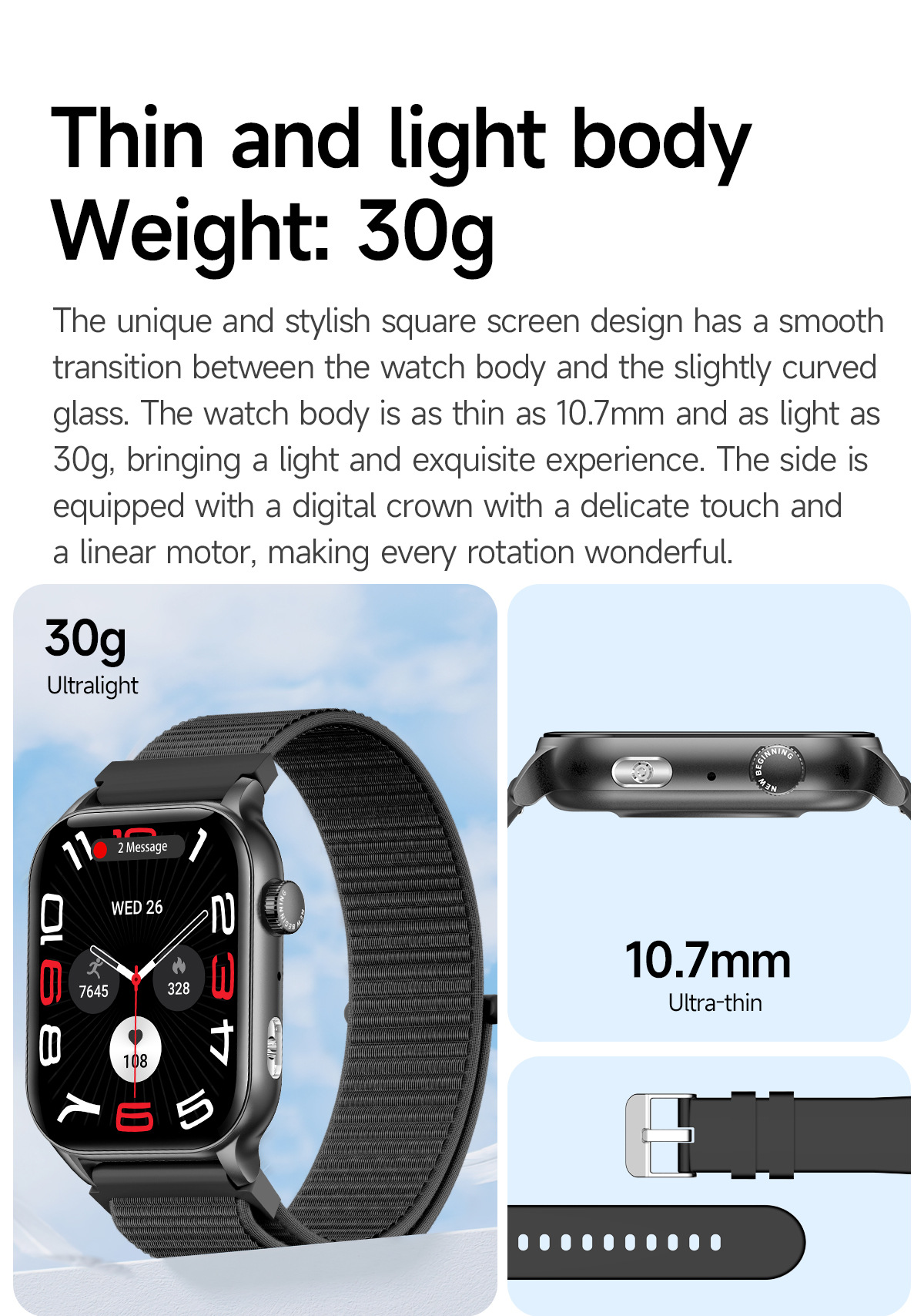 Smartwatch kr86 amoled hd com bluetooth chamadas e leitor música_voghion.com