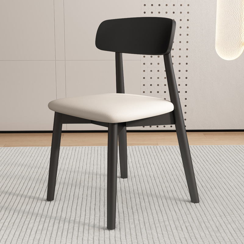 Silla de comedor de madera sólida, silla de comedor de madera nórdica, silla de comedor, silla de respaldo, silla de ganoderma lucidum