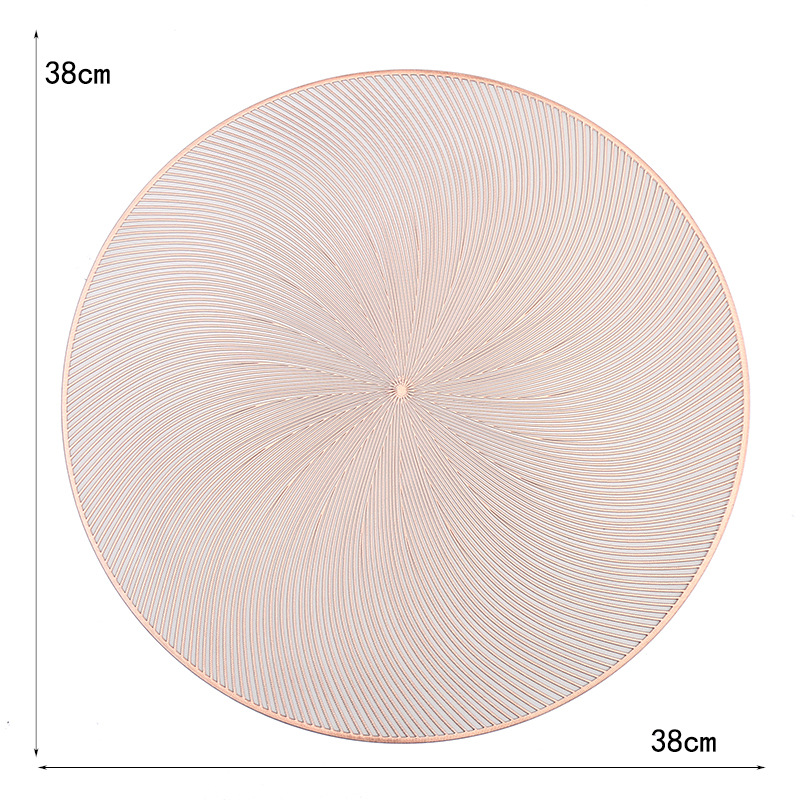 Alfombra de PVC romántica redonda francesa transfronteriza, alfombra de aislamiento térmico occidental de alto nivel, alfombra de aislamiento térmico de restaurante de lujo ligero