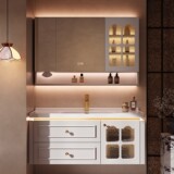 Дубовый керамический гигиенический таз, французский стиль