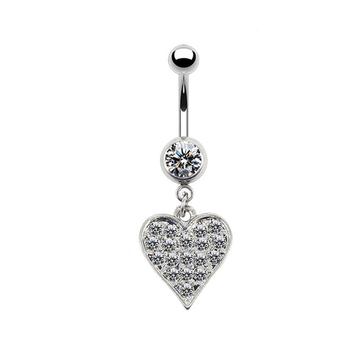 Gaibei European and American cross-border flower navel ring butterfly navel nail navel ornament heart-shaped zircon navel button body piercing jewelry