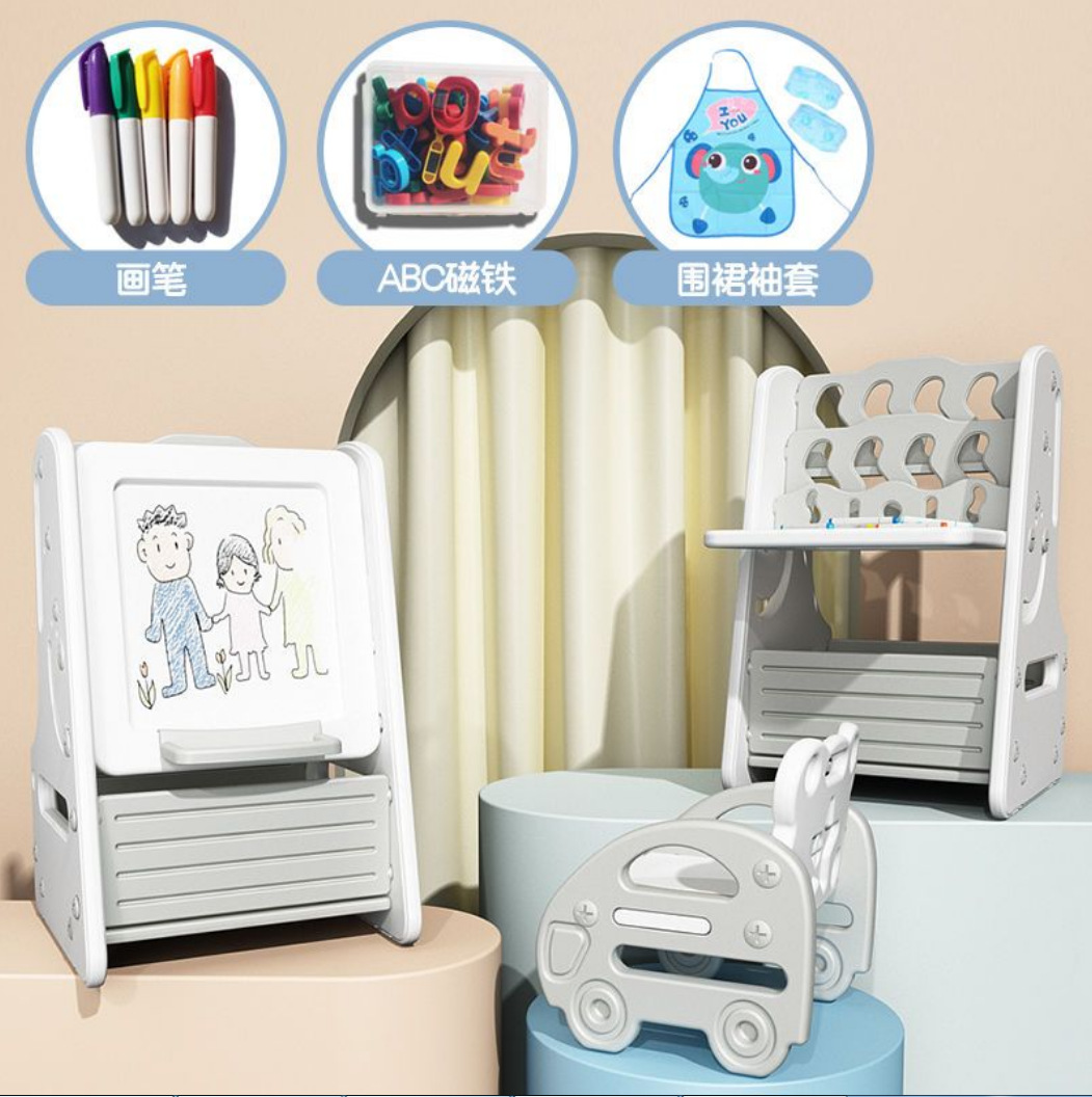 Tablero de dibujo para niños Tablero de escritura magnético para bebés Soporte para bebés Estante de almacenamiento multifuncional para el hogar Juguetes de graffiti