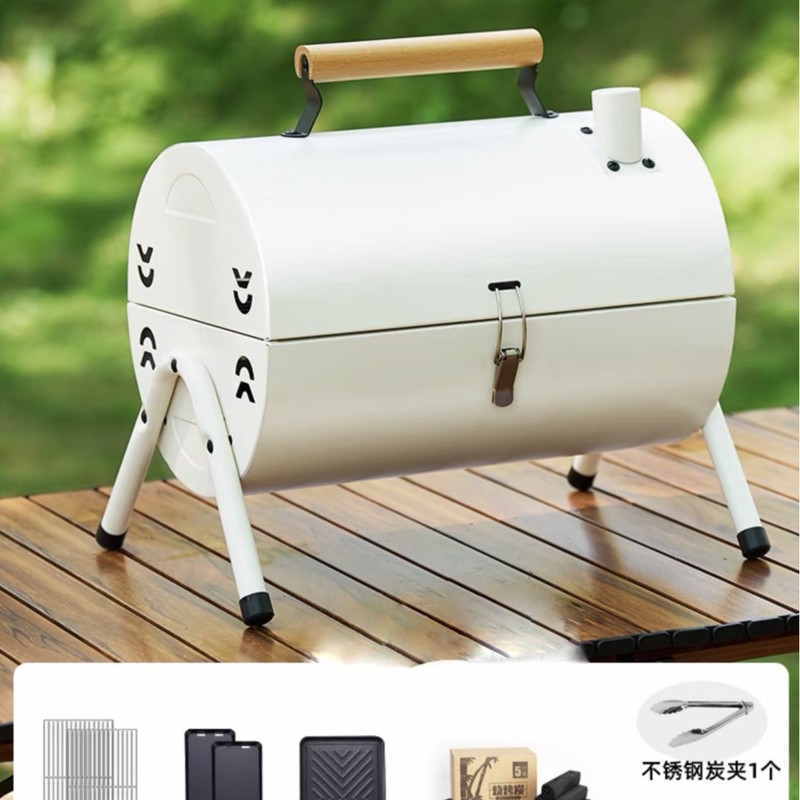 烟囱炉小型家用木炭炉子室内加厚便捷式烧烤架户外野外烤肉串|undefined