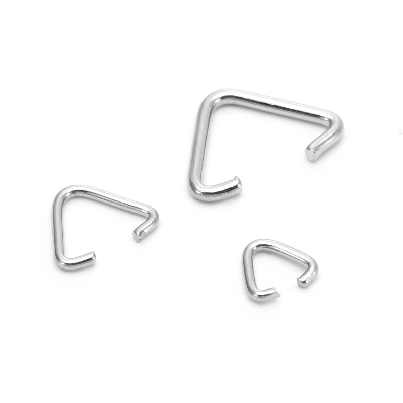 オープンリングソーのリングの三角ボタンのダブルリングの羊のアイレットdiyチェーンのキーホルダーの接続リングのアクセサリーの部品|undefined