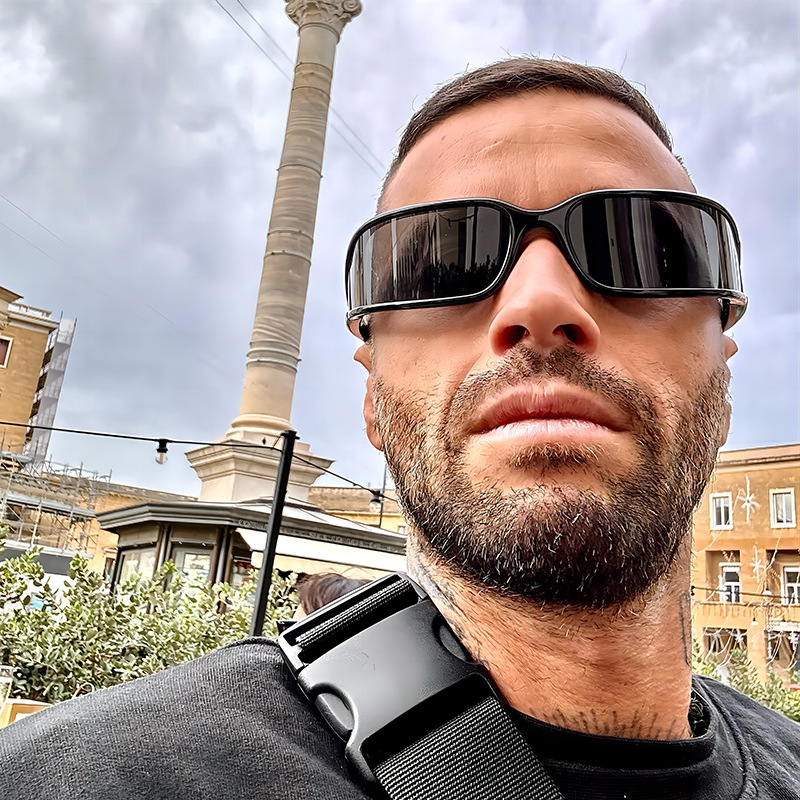 57g Weight Full Frame Glasses Structure Sunglasses Classification PC, UV400 Protection Lens Material Oval Frame Glasses Style Outdoor, Travel Occasion Solid Color Pattern Unisex Gender Streetwear Style Streetwear Solid Color PC UV400 Protection Oval Frame Full Frame Men's Sunglasses 无