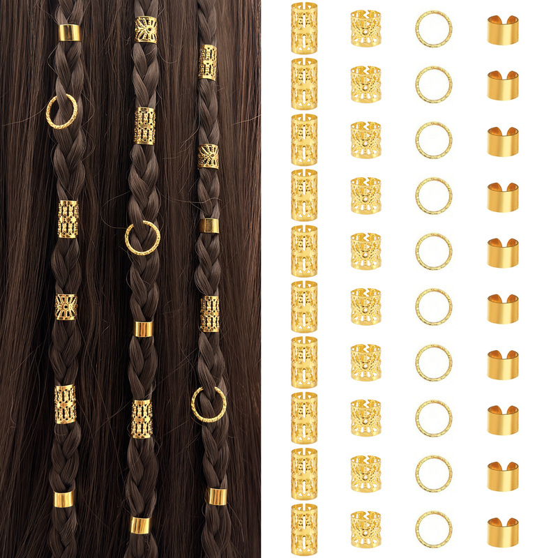 40 Pieces of Hair Rings for Dreadlocks, Exclusively for Cross-Border Sales on Amazon, Shein, Temu, and Fully Managed Shein, Popular Items for Managing Loose Hair