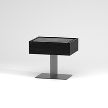 意式极简铁艺钢板结合悬浮床头柜北欧轻奢现代简约卧室储物床边柜