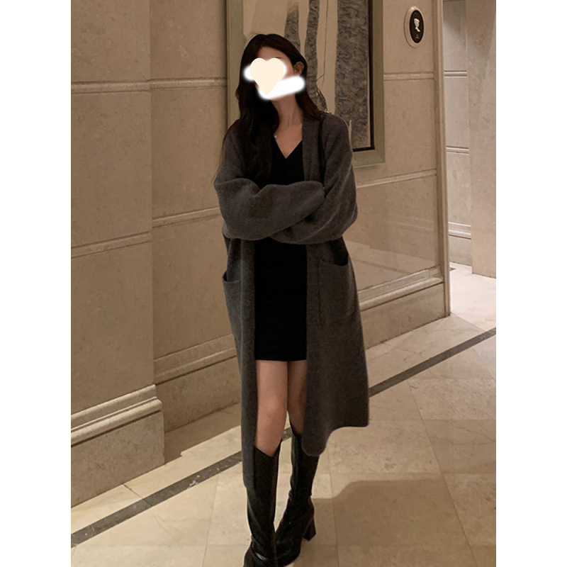 小个子V领收腰褶皱连衣裙女春秋季长袖修身短款包臀裙|undefined