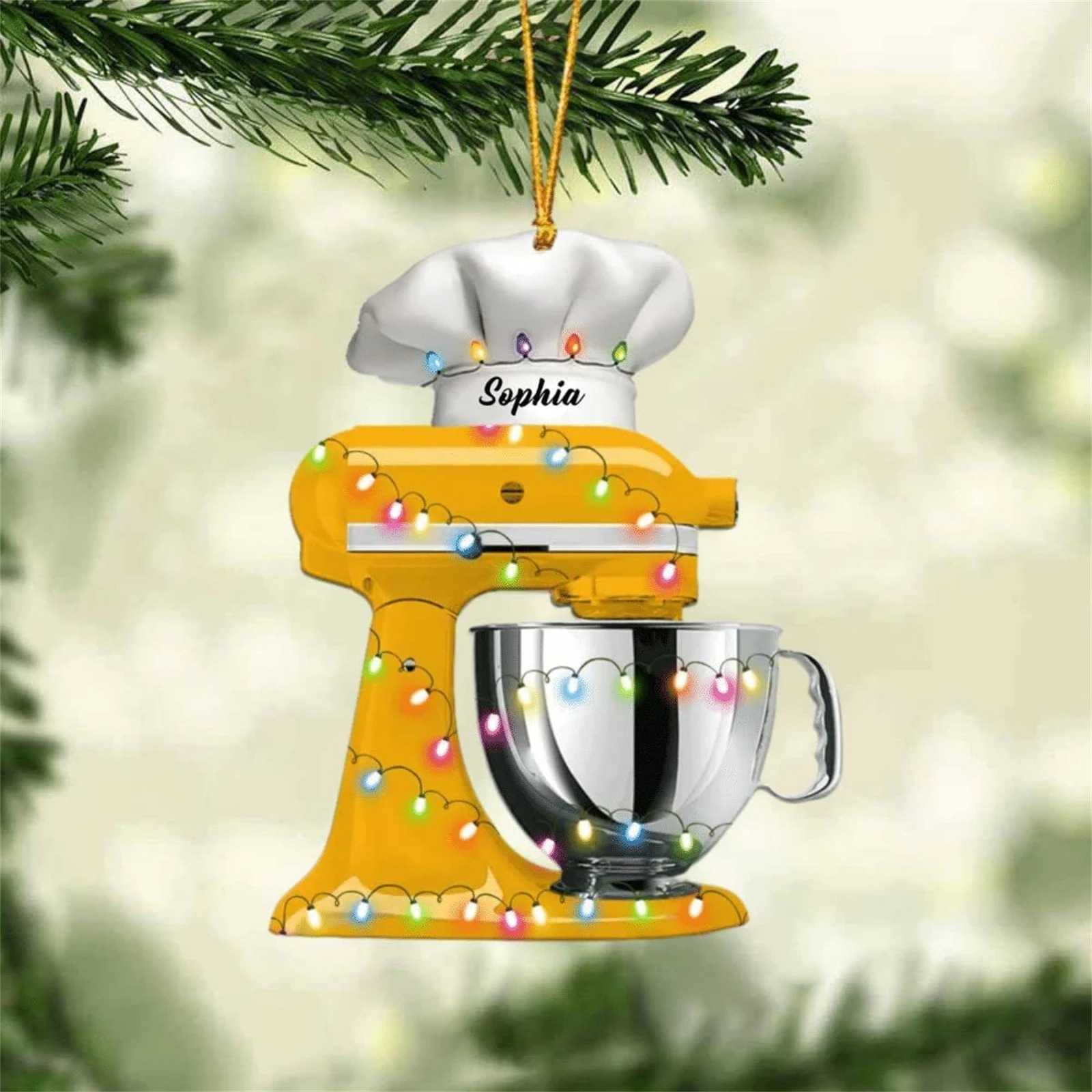 Colgante de Navidad transfronterizo creativo decoración de cocina licuadora colgante de árbol de Navidad decoración acrílica para el hogar