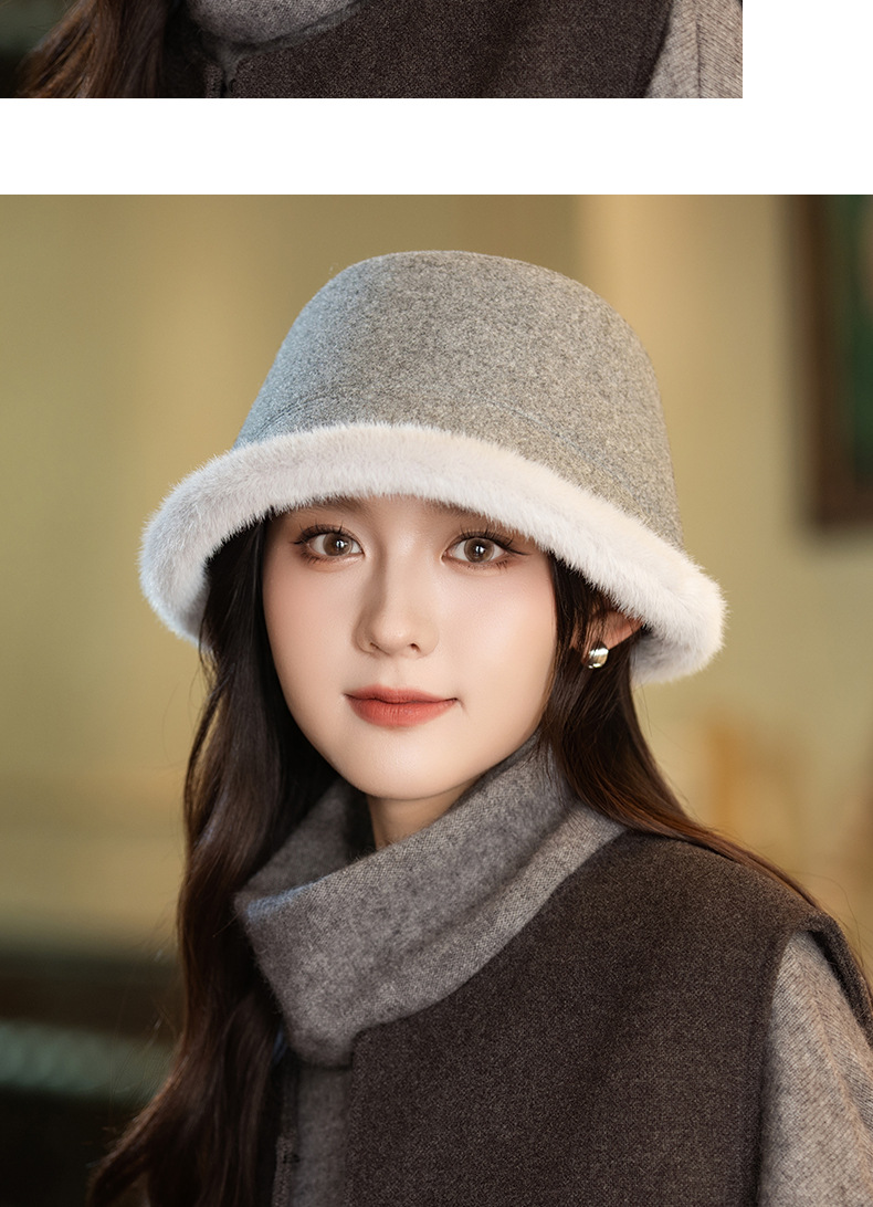 Cappello da pescatore caldo, spesso e foderato in pile, in stile giapponese, per donna, autunno inverno, elegante cappello a secchiello che snellisce il viso_voghion.com