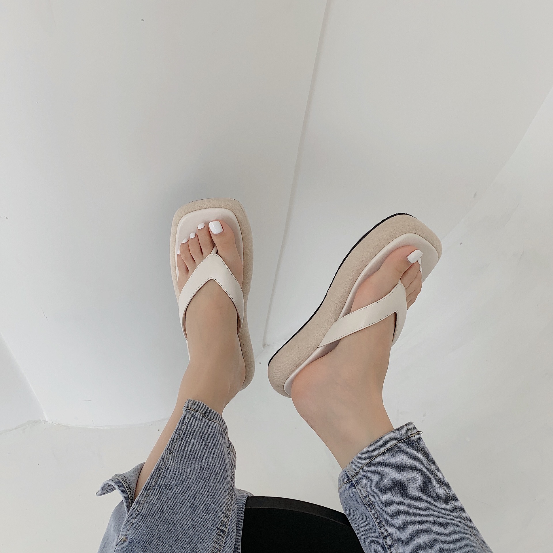fashion casual platform square toe sandals NSHU56578