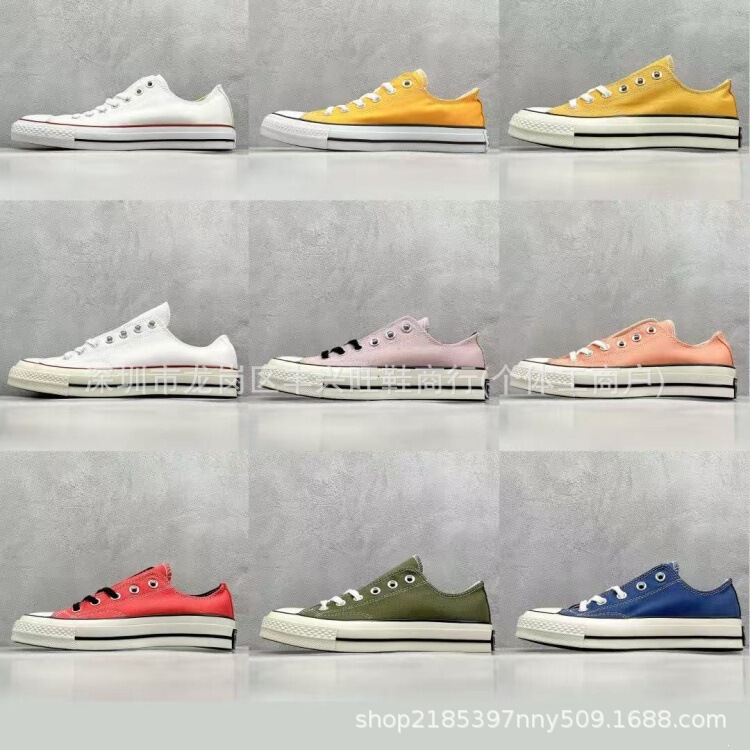 Putian Pure Original Version 1970S High-Top Canvas Shoes for Men and Women, Versatile Low-Top Campus-Style Sports Sneakers