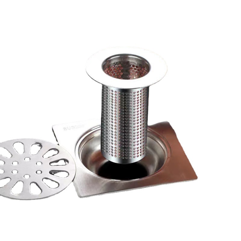 Red de drenaje de piso de alcantarillado 304 Filtro de acero inoxidable red inodoro baño antibloqueo artefacto Filtro de drenaje de piso