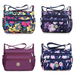 Capacious nylon shopping bag, big one-shoulder bag, phone bag, for middle age, oxford cloth