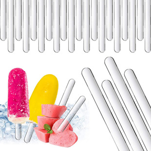 Transparent Acrylic Ice Cream Stick Reusable Mini Candy Ice Cream Stick DIY Handmade Crafts