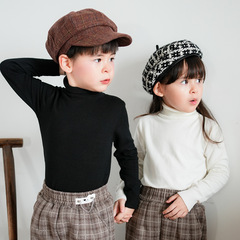 Children's high neck sweater set, long sleeve children's base shirt, knitwear for autumn and winter, unisex, thin, one piece drop shipping