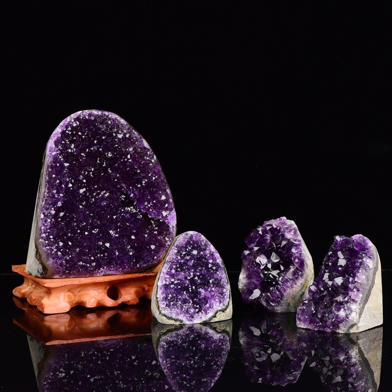 Cross-Border Hot-Selling Natural Amethyst Array, Brazilian Deep Amethyst Array, Home Office Crystal Crafts, Decorative Ornaments Wholesale
