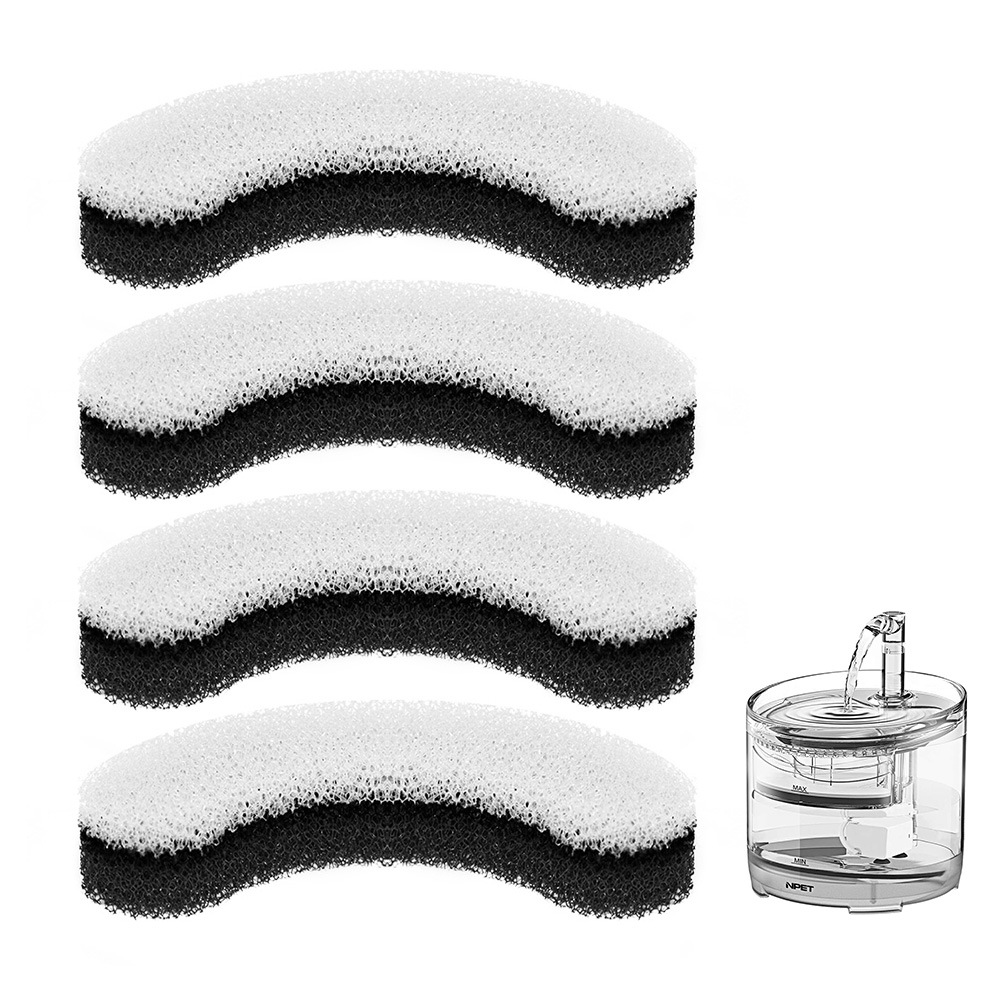 Cartucho de filtro de bebedor de agua para mascotas WF050 / WF100 bebedor de agua para gatos multifiltro de filtro de cabello de algodón carbón activado