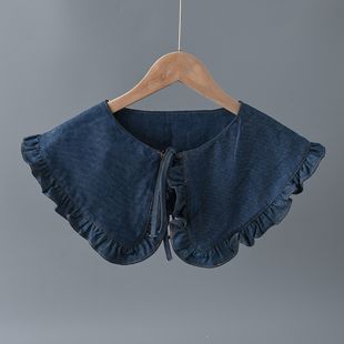 Women's fake collar lace all-match Denim fake shirt collar style