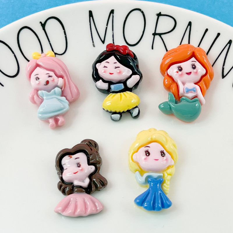 卡通亮面可爱跳舞俏皮公主奶油胶冰箱贴手机壳DIY手工材料配件