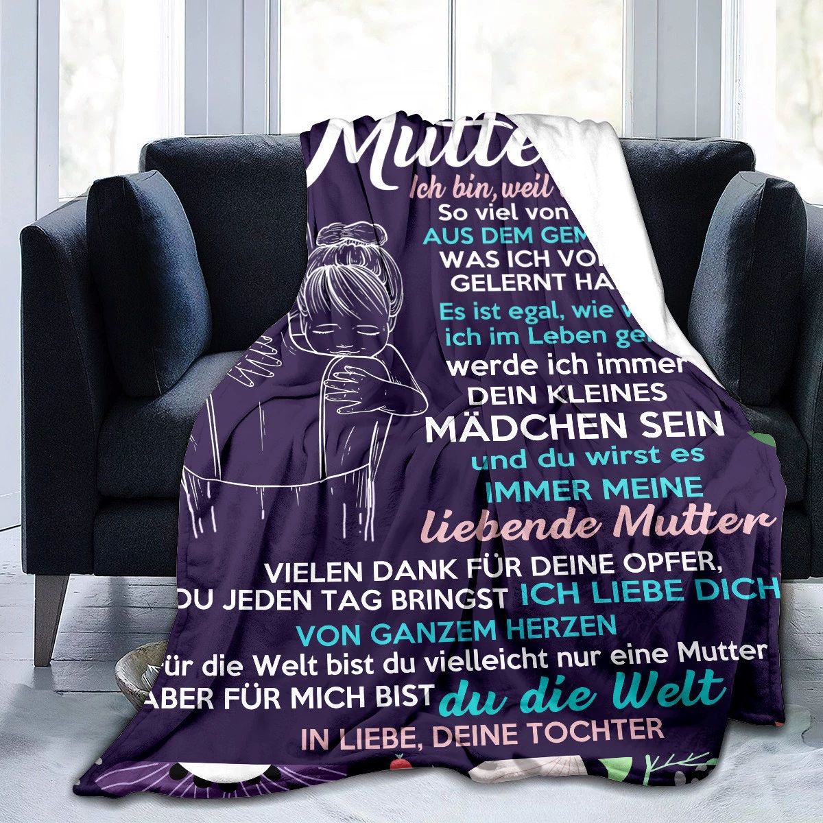 Flannel digital duvet, sofa