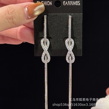 义乌工厂新款韩版东大门交叉长款流苏饰品批发精美时尚高级感耳坠