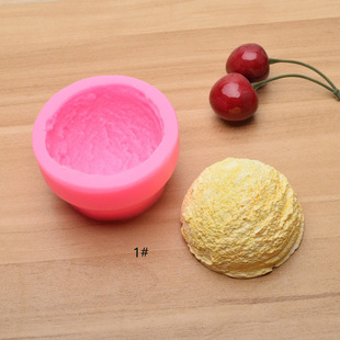 Half scoop ice cream cheese silicone mold cake baking chocolate decoration diy car aromatherapy plaster ornaments