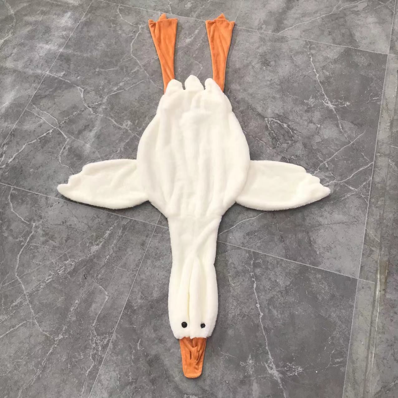 Cubierta de cuero de ganso blanco grande cubierta de cuero de juguete de peluche de la cáscara de cuero grande muñeca de ganso