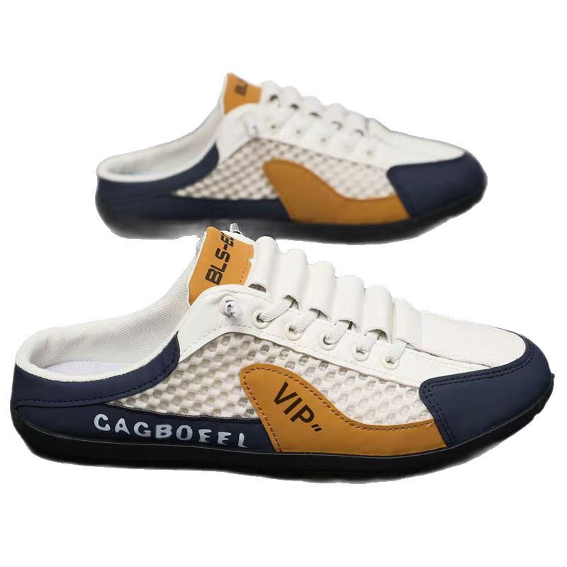 Zapatos de invierno para hombre con parte superior de malla y diseño de talón abierto, zuecos transpirables sin cordones, nuevo modelo 2026.