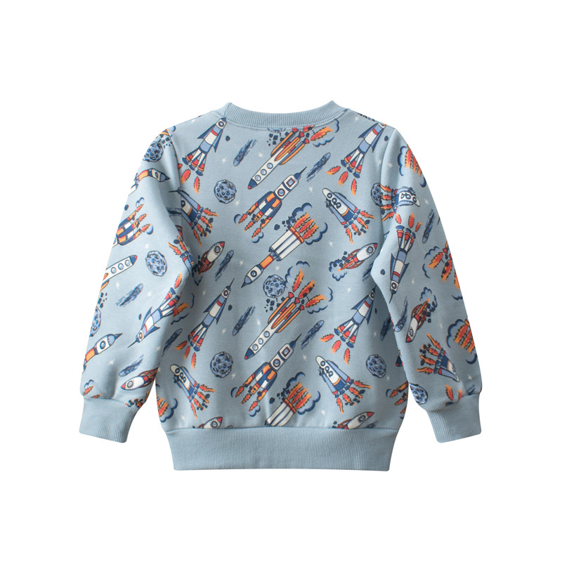 27 niños estilo coreano ropa para niños Otoño e Invierno suéter de los hombres forrado de lana de dibujos animados ropa de bebé suministro en vivo entrega de una pieza
