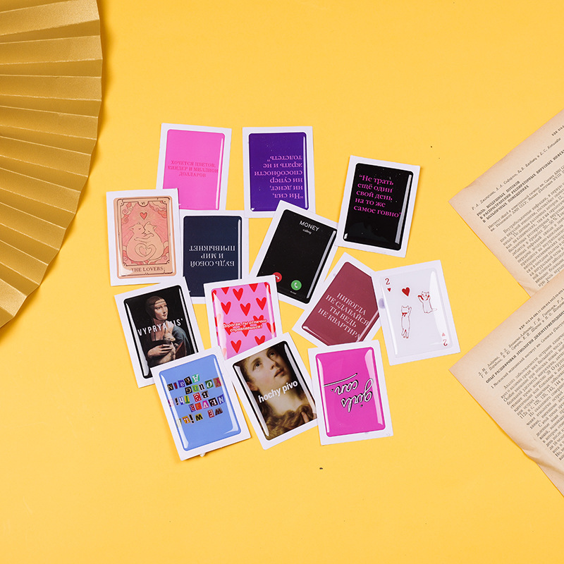 diy滴胶贴纸 透明水晶贴日记防水贴水杯贴纸可爱少女手账贴纸批发