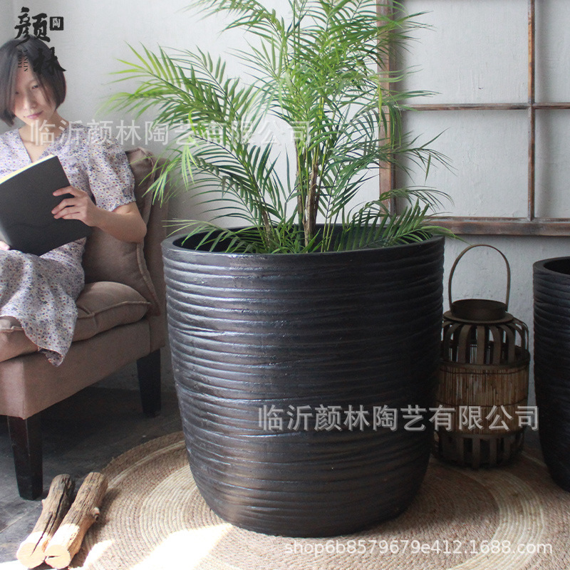 Grandes macetas de cerámica de gran calibre maceta de cerámica maceta de cerámica maceta de cerámica maceta de gran tamaño maceta de árboles paisaje maceta de gran tamaño maceta de gran tamaño