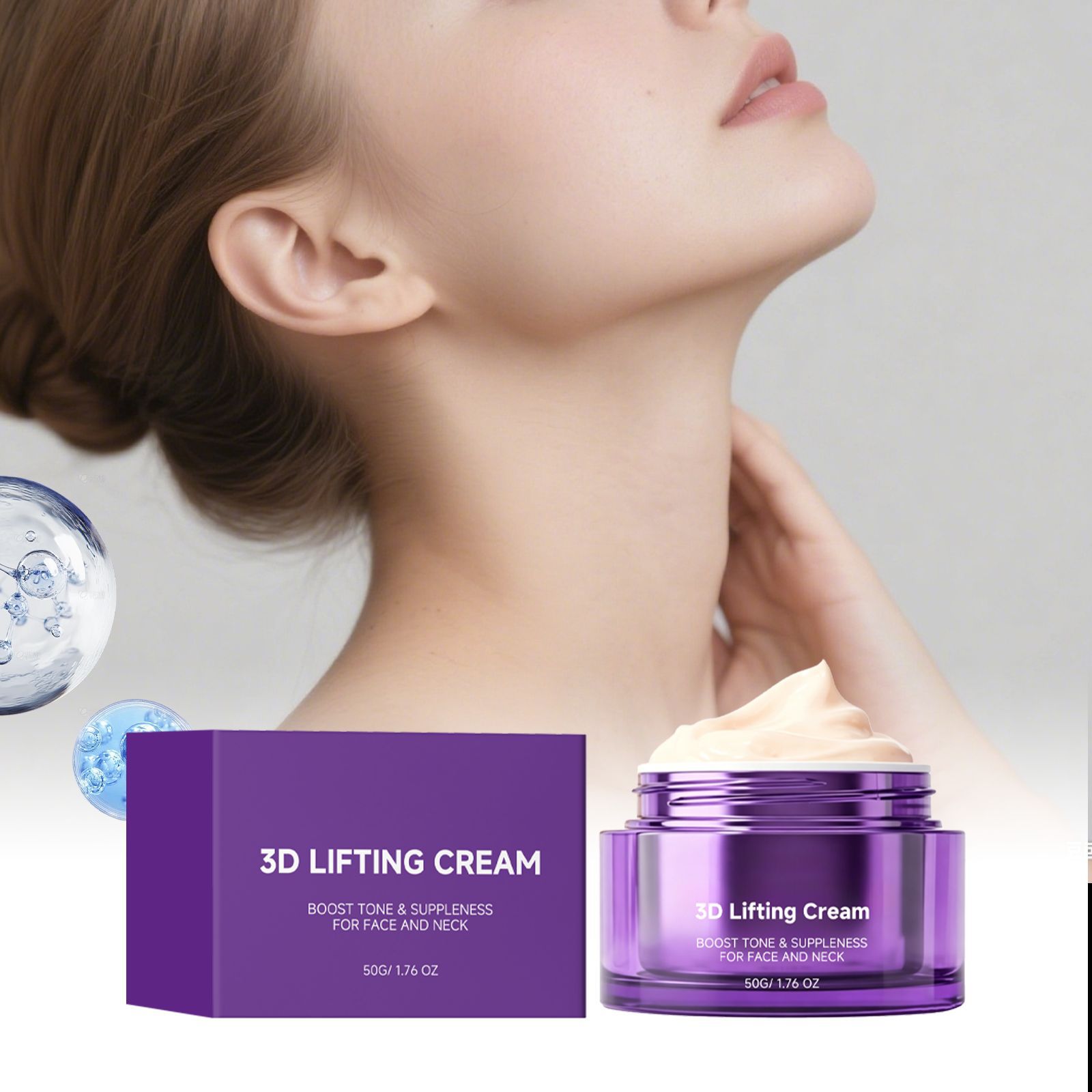 Mild Face and Neck Care Cream, Delicate and Soft, for Daily Facial and Neck Skin, Light and Moisturizing Care, Refreshing and Hydrating