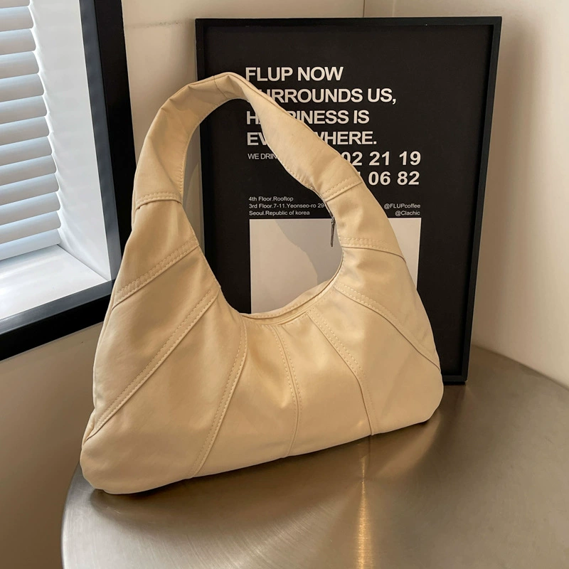 Spacious nylon shoulder bag for women, underarm, one-shoulder design, multiple colors available
