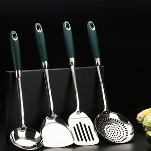 304 stainless steel spatula colander household cooking spatula kitchen food grade kitchen soup spoon spatula spoon full set spoon